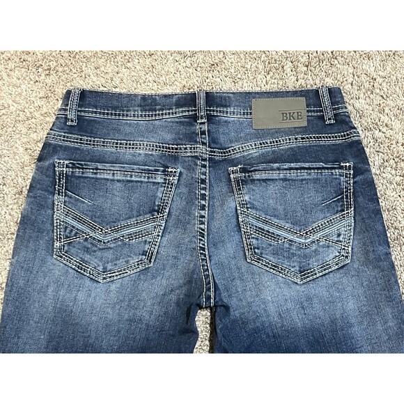 BKE Jeans Mens 32x29 Blue Denim Alec Straight Mid Rise Stretch Buckle - EUC - Picture 11 of 11